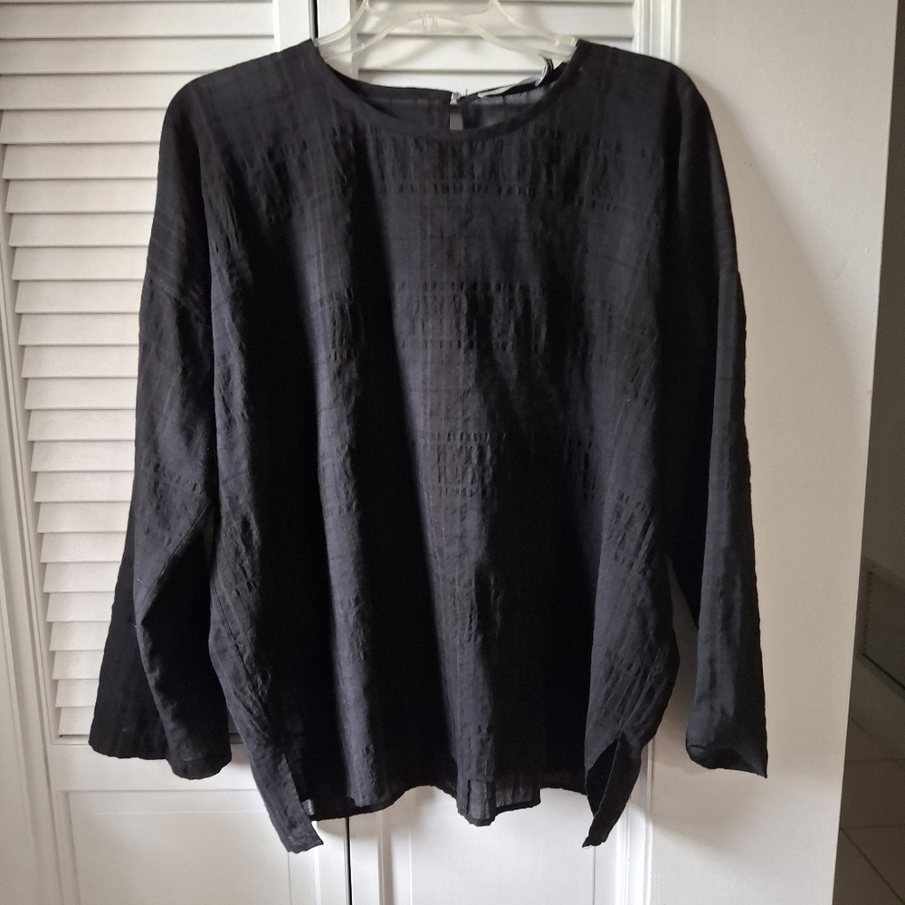 Vince Charcoal Textured Women's Top